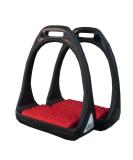 Compositi Plastic Reflex Stirrup - Flexible Wide Tread Black/Red for Equine Performance - Buy Online on SooperMarket.com