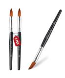 JOSLOVE 2PCS Size 16 Kolinsky Acrylic Nail Brushes | Acrylic Application | Pure Sable Hair | Wooden Handle - Buy Online on SooperMarket.com