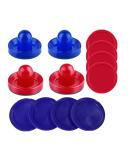 INSCOOL Air Hockey Pushers and Air Hockey Pucks Air Hockey Paddles, Goal Handles Paddles Replacement Accessories for Game Tables(4Pushers, 8Pucks) Blue&Red - Buy Online on SooperMarket.com