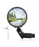 Homieway bike mirror HD mini bike rear mirror 360 rotatable and foldable safety bicycle handlebar mirror universal bicycle mirror for e-bike handlebar 14.8-23 mm short round - Buy Online on SooperMarket.com