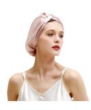 ZIMASILK 22 Momme 100% Mulberry Silk Sleep Cap - Light Plum/Pink | Silk Hair Wrap for Women | Elastic Stay On Head | Natural Hair Care Bonnet for Sleeping | One Size - Buy Online on SooperMarket.com