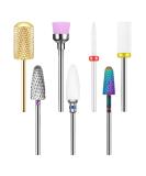 Heymkgo 7-Piece Nail Cutter Attachments Kit | Electrical Nail Drill Bits for Acrylic & Gel Manicure | 3/32 Inch Conical Barrels & Cones | Pedicure Tools - Buy Online on SooperMarket.com
