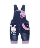 KIDSCOOL SPACE Baby Girl Jean Overalls Toddler Denim Cute 3D Bunny Outfit 2-3 Years Blue-1301 - Buy Online on SooperMarket.com