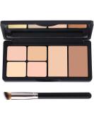 Buy 6 Color Correcting Concealer Contour Palette - Multi-Colored Makeup Kit with Brush for Flawless Contouring & Highlighting - Ships Worldwide - Buy Online on SooperMarket.com
