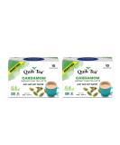 QuikTea Unsweetened Cardamom Chai Tea Latte - 20 Count - All Natural Assam & Darjeeling Chai - 5.64oz (Pack of 2) - Buy Online on SooperMarket.com