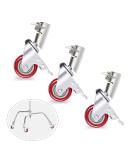 Neewer 3-Pack Swivel Caster Wheels Set | Durable Metal Construction | Rubber Base | Compatible with Neewer C Stand - Buy Online on SooperMarket.com