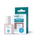 Nailner Ultimate Nail Strengthening Treatment Nail Polish Strengthener for Damaged Nails Scientifically Developed to Revitalise Nourish & Fortify Nails Glossy Light-Rose Nail Varnish 10ml - Buy Online on SooperMarket.com