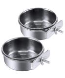 PINVNBY Stainless Steel Parrot Feeding Cups - Pack of 2 | Bird Food Dish with Clamp Holder for Cockatiel Conure Budgies Parakeet Macaw Chinchilla - Buy Online on SooperMarket.com