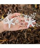 Brishow Bride Wedding Hair Pins Silver Pearl Hair Pin Starfish Hair Clips Bridal Hair Jewelry Accessories for Women and Girls (2 PCS) (Starfish hair pins) - Buy Online on SooperMarket.com