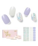NAILOG Semi Cured Gel Nail Strips 34 pcs Salon-Quality Gel Nail Stickers Long Lasting Nail Wraps for Women with Soft Gel Finish (Innocent) - Buy Online on SooperMarket.com