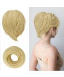 BARSDAR HAARDIE HAIR Extensions Hair-Knoten-Horse-Tiez-extension straight synthetic hair part short ponytail roll hair jewelry just scrunchy for women 613# blonde 20cm 613# bleaching blonde - Buy Online on SooperMarket.com