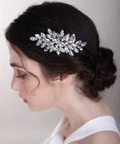 Chargances Crystal Bridal Hair Comb - Gold Wedding Rhinestone Hair Side Clip for Bride, Handmade Hair Accessory for Wedding & Prom - Buy Online on SooperMarket.com