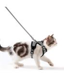 Breakproof Cat Leash Set & Adjustable Soft Kitten Vest | Reflective Stripes | Gray Small Cat Dishes | Ideal for Small Kittens - Buy Online on SooperMarket.com