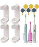 Buy Tangger 4 STK Electric Toothbrush Holder - Self-Adhesive Moisture-Proof Bathroom Hook Set for International Shipping - Buy Online on SooperMarket.com