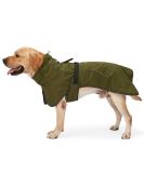 Heywean Waterproof Dog Jacket - Reflective Cold Weather Coat with Soft Fleece Lining for Indoor & Outdoor Adventures - Army Green (Size S) - Buy Online on SooperMarket.com
