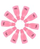 Hanyousheng Acrylic Gel Polish Clips Nail Clip Nail Art Gel Polish Remover Plastic 10 PCS Gel Polish Nails Art Gel Cap Soak Off Clip UV Manicure Acrylic Nails Wrap Tool Rose Red Colour Pink - Buy Online on SooperMarket.com