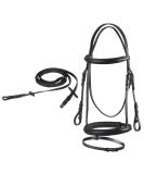 Buy Start Simple Bridle with Reins - Black English Combined Riding Strap for Shetland Pony Thoroughbred & Warmblood - Durable Leather Bridle 19mm - Buy Online on SooperMarket.com