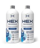 HEX Performance Laundry Detergent, Fresh & Clean, 64 Loads (Pack of 2) - Designed for Activewear, Eco-Friendly, Concentrated Formula Fresh & Clean 32 Fl Oz (Pack of 2) - Buy Online on SooperMarket.com