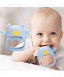 Never Drop Baby Teething Toy | Silicone Hand Teether for Babies | BPA Free Blue - Buy Online on SooperMarket.com