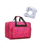 JanTeelGO Sewing Machine Carrying Case - Red Nylon Tote Bag with Pockets and Padded Storage Cover for Singer, Brother, Janome - Convenient Handles and Durable Design - Buy Online on SooperMarket.com