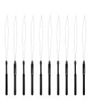 WLLHYF 10 Pieces Hair Extension Loop Needle Threader Pulling Hook Tool Hair Extension Tools Micro Rings Nano Beads Device Tool Styling Accessories for Hair and Feather Extensions - Buy Online on SooperMarket.com