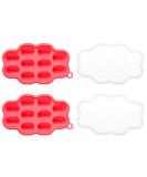 Lovenoobs Baby Food Storage - 100% Silicone Freezing Container for Baby Porridge & Ice Cream Shapes - Red - Buy Online on SooperMarket.com