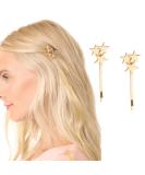 Yalice Star Hair Barrette Bobby Pins - Metal Hair Clips for Women and Girls (Gold) - 2Pcs - Buy Online on SooperMarket.com