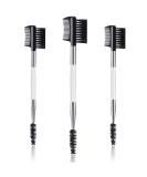 3 Pcs Dual-Head Eyebrow & Eyelash Grooming Brush Set - White - for Women & Girls - Buy Online on SooperMarket.com