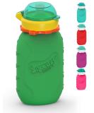 Squeasy Snacker Green - Reusable Silicone Squeezy Pouch 180ml | BPA-Free Self-Filling Snack Pouch for Kids - Buy Internationally! - Buy Online on SooperMarket.com