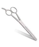 Professional 6.2 inch Hair Thinning Scissor with Hook - Double Sided Sharp Teeth for Barber Texturing - Men, Women, Kids - Buy Online on SooperMarket.com