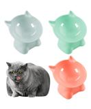 Fanshiontide 3PCS Raised Cat Bowl Elevated Cat Feeding Bowls with Stand Tilted Anti Vomit Cat Food Bowl Cat Feeding Bowls Neck Protective Bowl for Pets 15 Tilted Raised Cat Feeder - Buy Online on SooperMarket.com