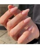 JUSTOTRY 24 Pcs Short False Nails Almond Gradient Nude French Press on Nails Pattern Peach Fake Nails Short with Nail Glue Stiletto Stick on Nails for Women Nails Fake Nail Medium for Nails Art opaque peach - Buy Online on SooperMarket.com