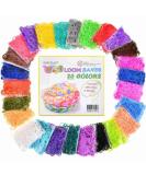 Inscraft Rubber Bands Refill Kit , 12750+ Premium Loom Bands in 26 Colors with 500 Clips ,6 Hooks for Kids Bracelet Weaving Kit DIY Crafting - Buy Online on SooperMarket.com