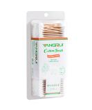 YANGRUI Cotton Swab 375 Count Wooden Stick BPA Free Eco-friendly Double Round Ear Swabs - Pack of 1 - Buy Online on SooperMarket.com
