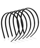 Hanyousheng 6 pieces of hair band black plastic hair band slip-resistant headband with anti-slip teeth for girls women plain front ligaments - Buy Online on SooperMarket.com
