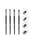 MSQ Eye brush brush set make -up eyeshadow brush set make -up blender brush brush set eyes brush set blending brushes blending eye brush set make -up brush set eyes eyeshadow brush (silver) black - Buy Online on SooperMarket.com