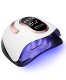FAKZE NAGELROCKNER LAMP 180W - UV LED Nail Lamp for Shellac & Gel Polish | Digital Display 66 LEDs Timer (10/30/60/99S) | X10 Rose Gold | International Shipping Available - Buy Online on SooperMarket.com