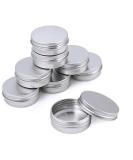 Kbnian 30 pieces aluminum empty D schen 30ml aluminum doses around aluminum tins cosmetics cream aluminum crucible small sample container for cosmetics nail art buttons ointment - 5.2 x 2cm (silver) - Buy Online on SooperMarket.com