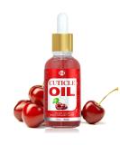 Cuticle Oil for Nails 30ml Cherry Nail Oil Cuticle Jojoba Nail Cuticle Oil Contain Vitamin B & E Moisturizes Cuticle and Nail's Skin Strengthens Nails Prevents Hangnails and Chapped - Buy Online on SooperMarket.com
