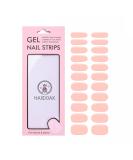 Buy Peachy Pink Gel Nail Strips | 22 Long-Lasting Self-Curing Nail Wraps | Easy Application with Prep Pads & Tools - Buy Online on SooperMarket.com