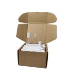 50 Pack 5ml Clear Roller Bottles with White Lids for Essential Oils & Travel - Glass Oil Rollers - Buy Online on SooperMarket.com