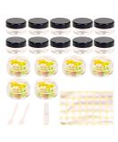 Sgehai 16 PCS Black 15ml Jars - Empty Lip Balm & Cream Containers with Lids for International Shipping - Buy Online on SooperMarket.com