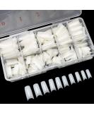 500PCS Half Cover False Nails Tips - Acrylic Nail Tips, krofaue 10 Sizes Lady French Style Acrylic Artificial Tip Manicure with Box for Nail Art Salons and Home DIY Natural - Buy Online on SooperMarket.com