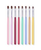 Lusofie 8Pcs Nail Clean Up Brush Set for Gel and Acrylic Nails - Oval Flat Brushes for Home and Salon Use - Buy Online on SooperMarket.com