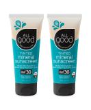 All Good Tinted Mineral Sport Sunscreen Lotion SPF 30 (3 oz) 2-Pack | Reef Safe | Water Resistant | Coconut Oil, Jojoba Oil, Shea Butter, Aloe | Face & Body Sun Protection - Buy Online on SooperMarket.com