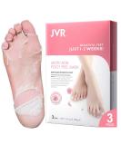 Foot Peel Mask 3 Pack JVR Lactic Acid Foot Mask Foot Exfoliating Socks Foot Care for Callus Remove Repair Cracked Heel & Dead Dry & Hard Skin Baby Soft Smooth Touch Feet (Rose) - Buy Online on SooperMarket.com