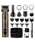 Scttomon Beard Trimmer Kit Professional Hair Clipper Trimmer Zero Gapped T-Blade Trimmer Electric Shaver Razor Nose Body Trimmer for Men Cordless Grooming Kit 7 in 1 - Buy Online on SooperMarket.com