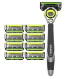Dorco Pace 6 Pro 3D Motion Razor System - 1 Handle + 9 Cartridge Set - Buy Online on SooperMarket.com