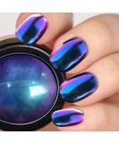 PrettyDiva Chameleon Chrome Nail Powder - Indigo Color Shifting Nail Powder with Multi Chrome Powders Mirror Nail Pigment, Magic Chameleon Mica Powder for Nails - Royalty - Buy Online on SooperMarket.com