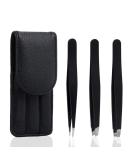bC BimeTALliC Stainless Steel Tweezers - Slanted & Pointed Tips for Facial Ingrown Hairs Removal, Splinters, Blackhead Treatment - Buy Online on SooperMarket.com